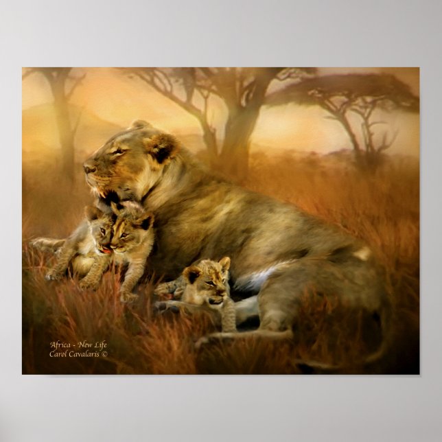 Afrique - Poster d'art de la nouvelle vie/Imprimer (Devant)