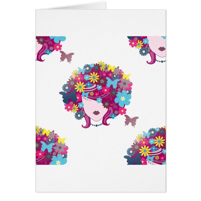 afro à fleurs (Devant)