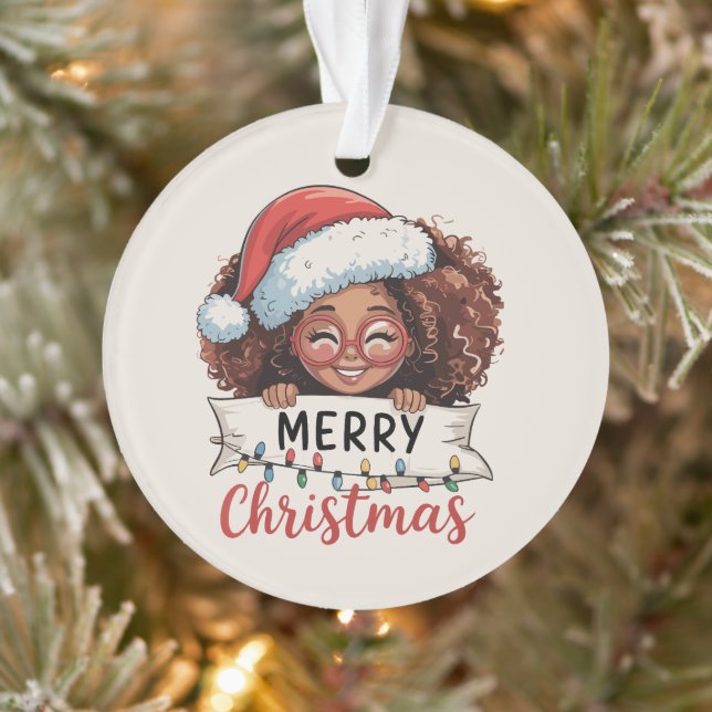 Afro-Américain Joyeux Noël Africain Noir  (Arbre)