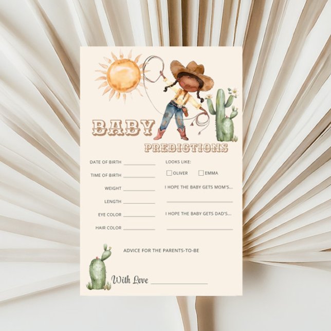 Afro Cowgirl Western Ranch Prédictions jeu amusant (Créateur téléchargé)