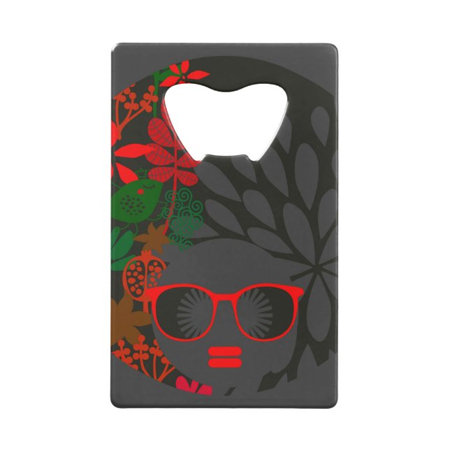Afro Diva Rouge Vert Ardoise Noir (Devant)