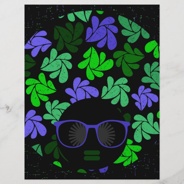 Afro Diva Vert & Bleu (Devant)