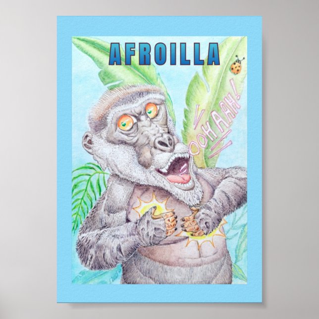 AFRO GORILLA POSTER  (Devant)