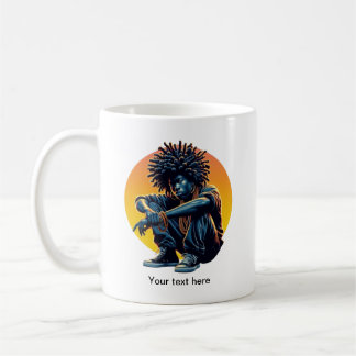 Afro Urban Art Mug - Cool Dreadlock Streetwear Sty
