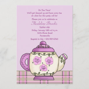 Afternoon Tea Birthday Party Invitation