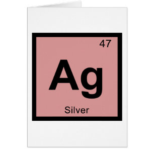 Ag - Chimie de l'Argent Symbole du Tableau Périodi