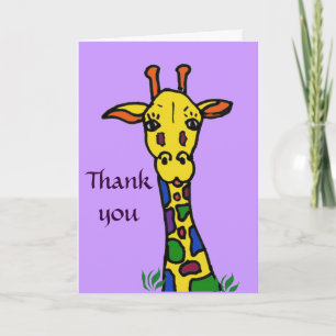 AG - Giraffe Carte de remerciements