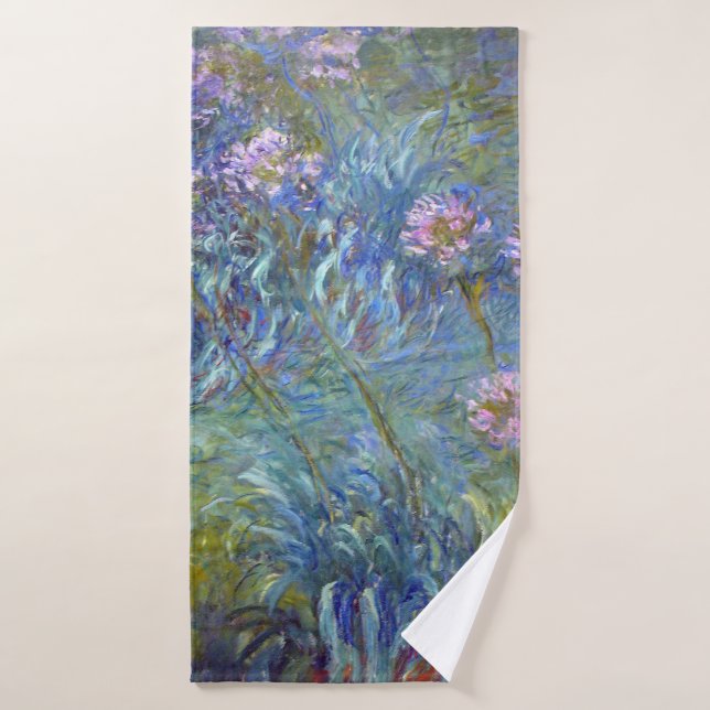 Agapanthus, Monet (Serviette de bain)