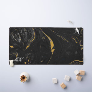 Agate Black et Gold Marble