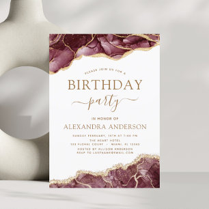 Agate Bourgogne Anniversaire Fête N'importe quel â