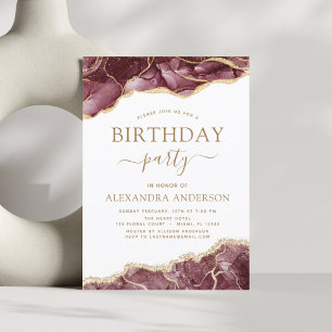 Agate Bourgogne Anniversaire Fête N'importe quel â