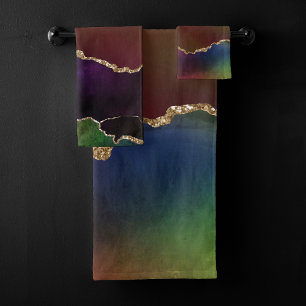 Agate foncé intense Moody Rainbow Jewel Tone