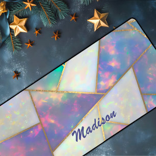 Agate holographique élégant géométrique