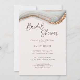 Agate Pierre Marbre Bridal Douche Invitation