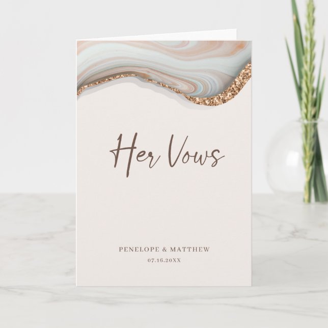 Agate Pierre Marbre Ses Vows Carte (Devant)