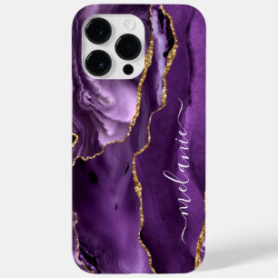 Agate Purple Gold Votre nom coque iphone Cadeau