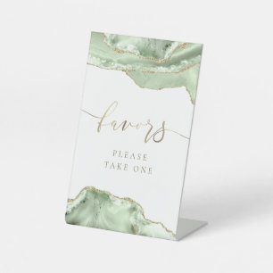 agate verte favorise le panneau de piédestal