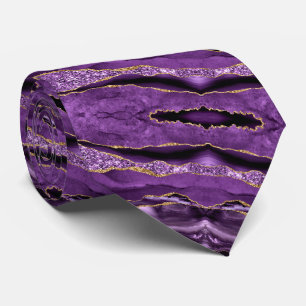 Agate Violet violet or Parties scintillant Cravate