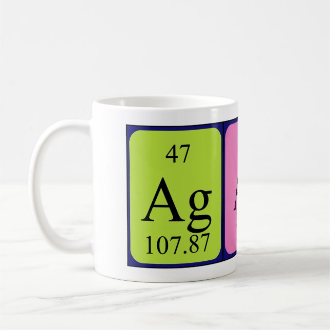 Agathe périodique nom de la table mug (Gauche)