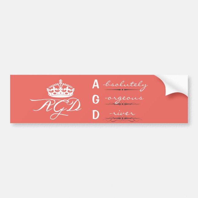 AGD Crown Absolument Gorgeous Driver Car Sticker (Devant)