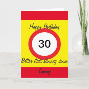 Age 30 Road Signale carte de vitesse limite, Ajout