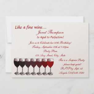 Âgé à la perfection/ Invitation d'anniversaire