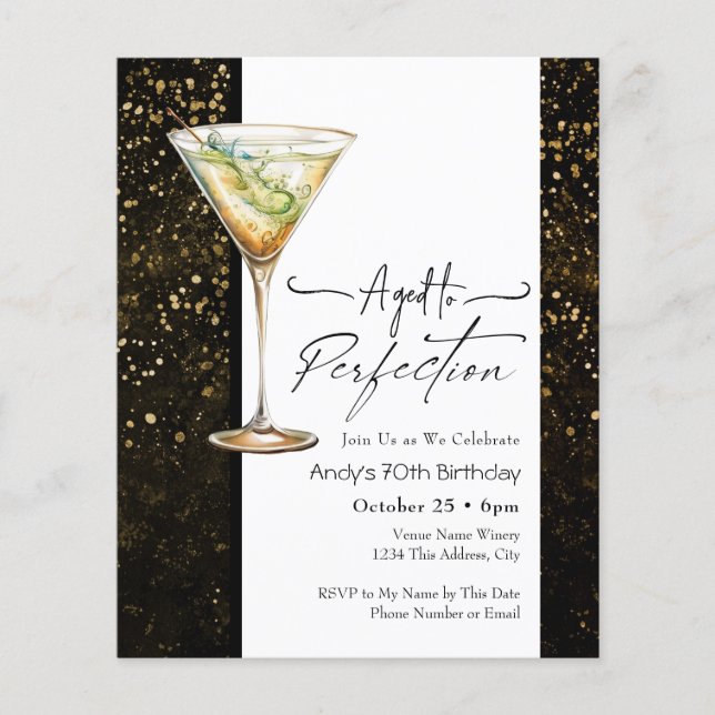 Âgé à Perfect 70e anniversaire Invitation (Devant)