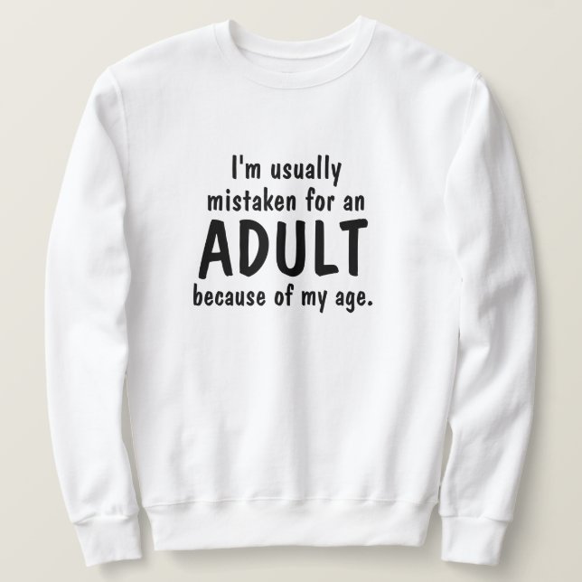 Âge Adulte Humour Sweatshirt Sweat - shirt à capuc (Design devant)