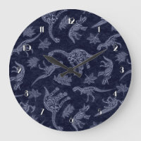 Âge Dinosaures Squelette Motif Horloge 2