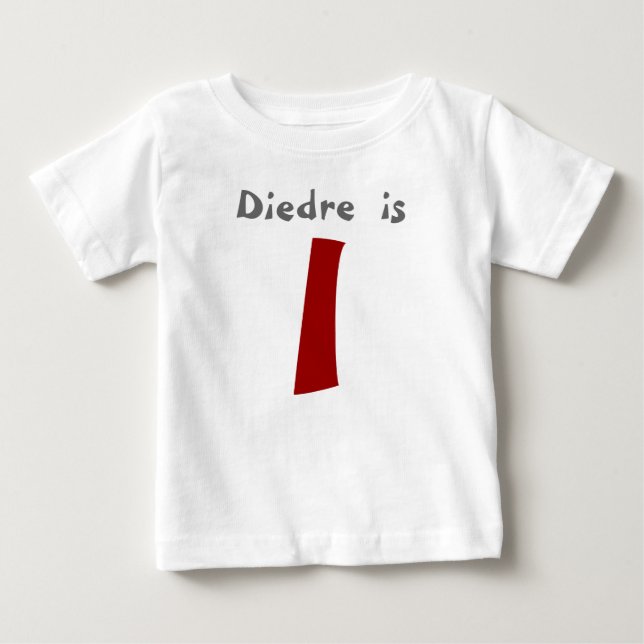 Age et nom Personnalisable 1er Anniversaire Tshirt (Devant)