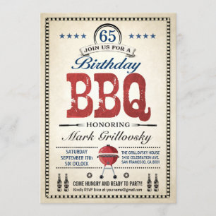 Âge fait sur commande des invitations   de BBQ