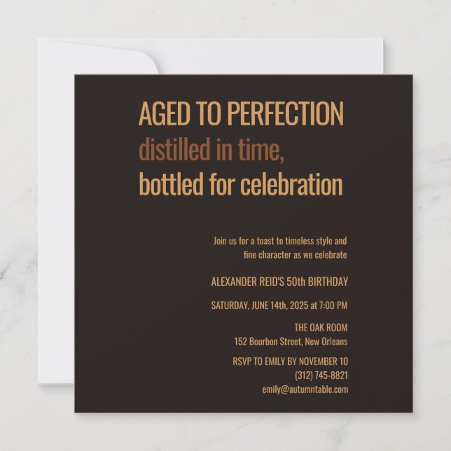 Aged to Perfection | Whisky Birthday (Devant)