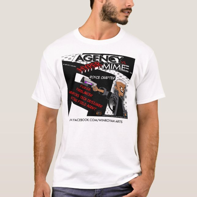 Agence CONTRE la série comique 3 de T-shirt (Devant)