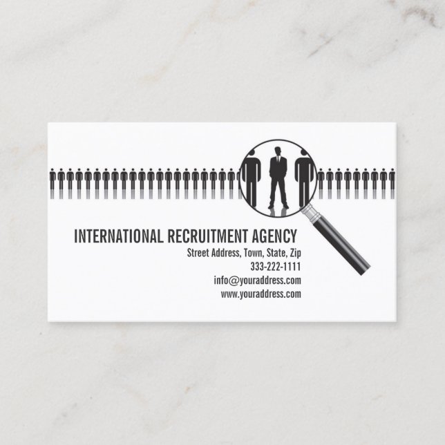 Agence de recrutement Carte de visite de consultat (Devant)