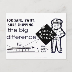 Agence d'Express ferroviaire 1959 Carte postale