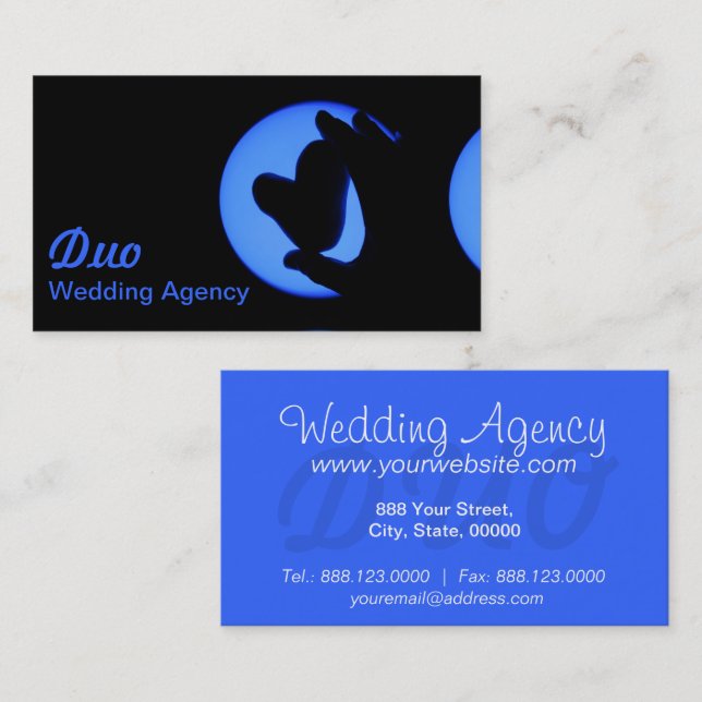 Agence mariage Cartes de visite professionnels (Devant / Derrière)