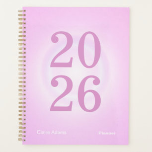 Agenda annuel grand format Aura Bubble Gum