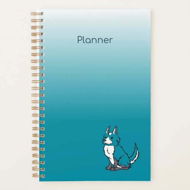 Agenda Chien Turquoise (Devant)