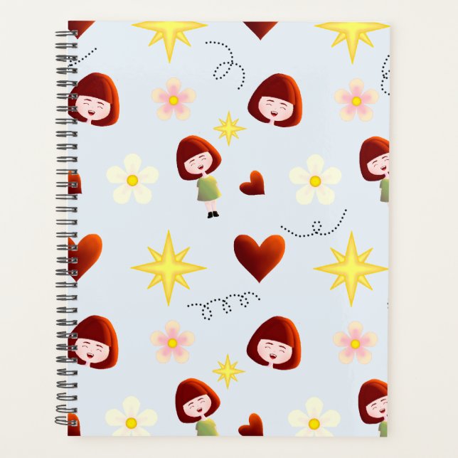 Agenda Fille Fleurie Mignonne (Devant)
