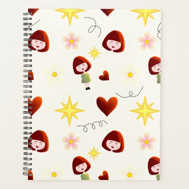 Agenda Fille Fleurie Mignonne (Devant)