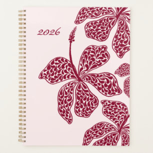 Agenda Floral Art Hibiscus Rouge 2026