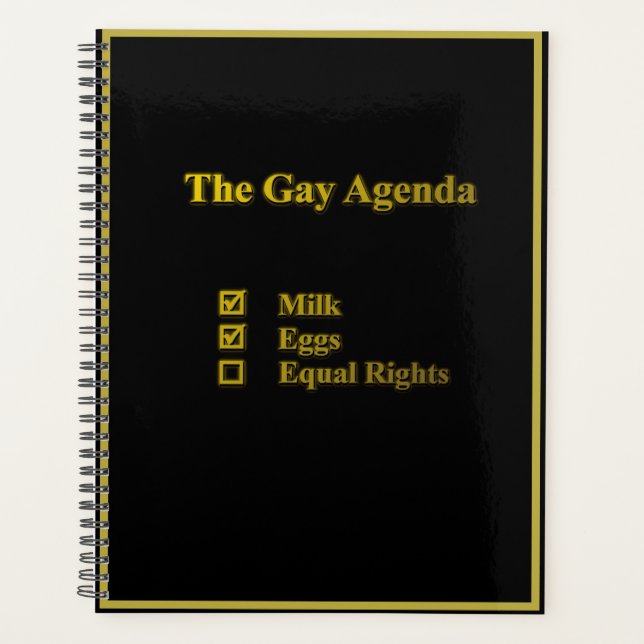 Agenda gay - Equal Right LGBT Planner (Devant)