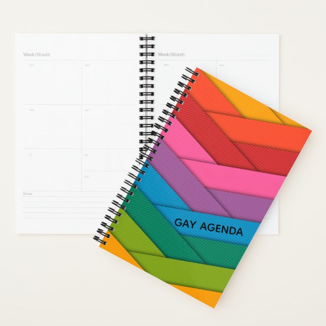 Agenda gay sur un angle (Devant avec enveloppe)