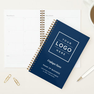 Agenda hebdomadaire bleu marine personnalisé