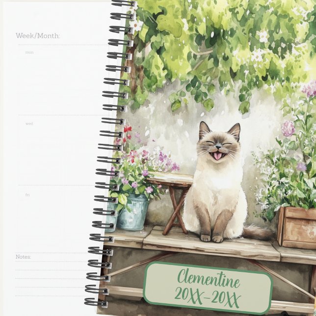 Agenda non daté de rendez-vous avec un chat siamoi (Créateur téléchargé)