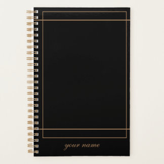 agenda personalizada negra