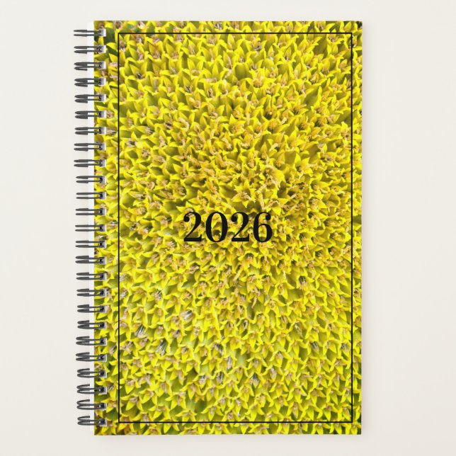 Agenda personnalisable tournesols (Devant)