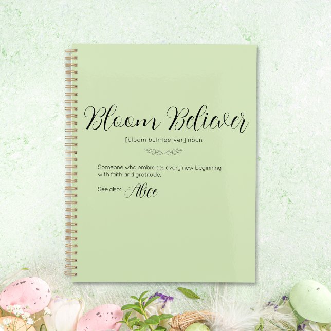 Agenda Personnalisé Bloom Believer Lime Cream (Bloom Believer Lime Cream Personalized Planner)