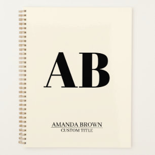 Agenda personnalisé Monogramme Nom Personnalisé 20