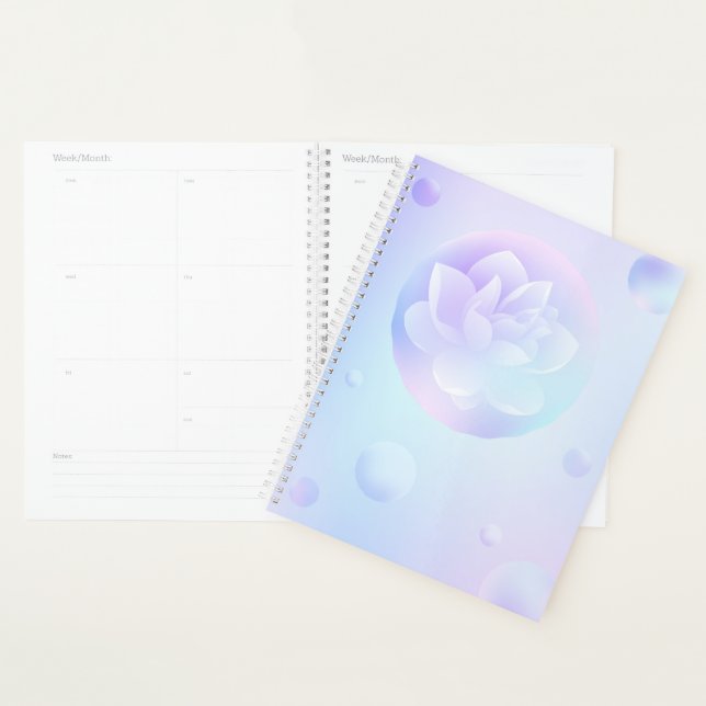 Agenda quotidien relié Tranquil Lotus (Devant avec enveloppe)